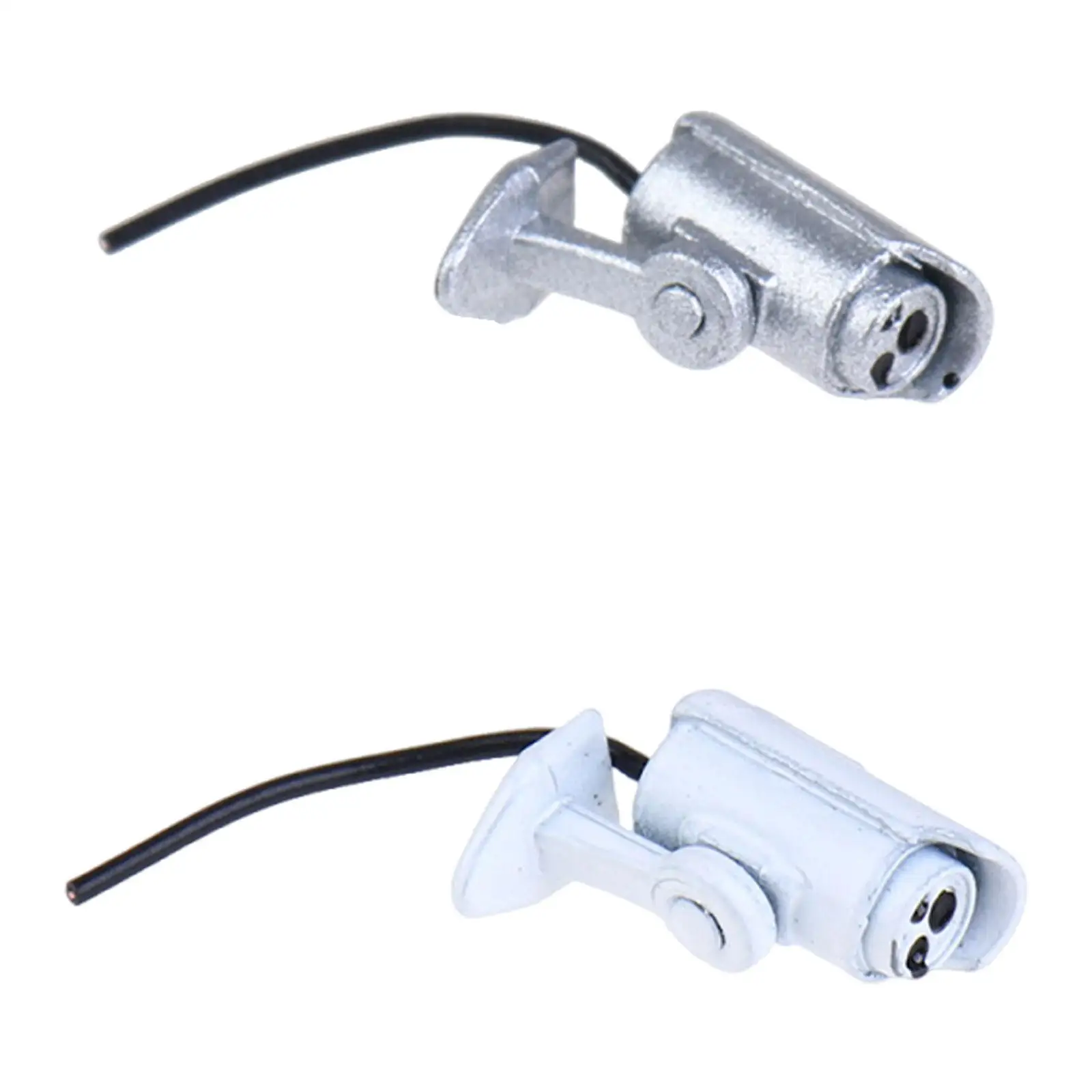 Câmera de segurança para casa de bonecas em escala 1:12, modelo realista de segurança