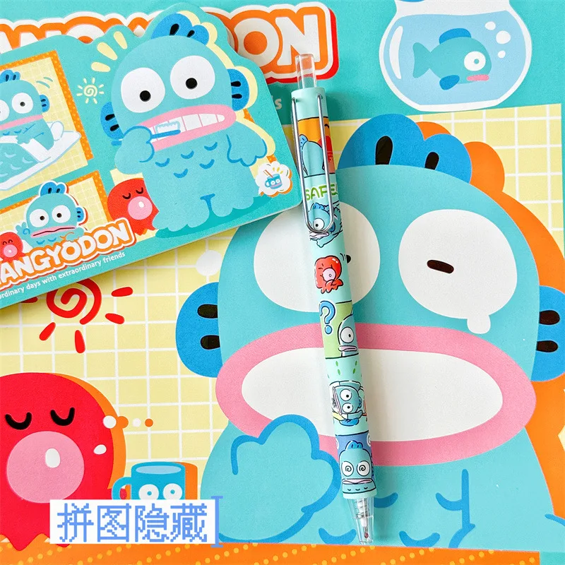 24 Pcs Sanrio Character Hangyodon Clown Fish Gel Pen New Ugly Fish Press Neutral Pen Surprise Cute Anime Student Supplies