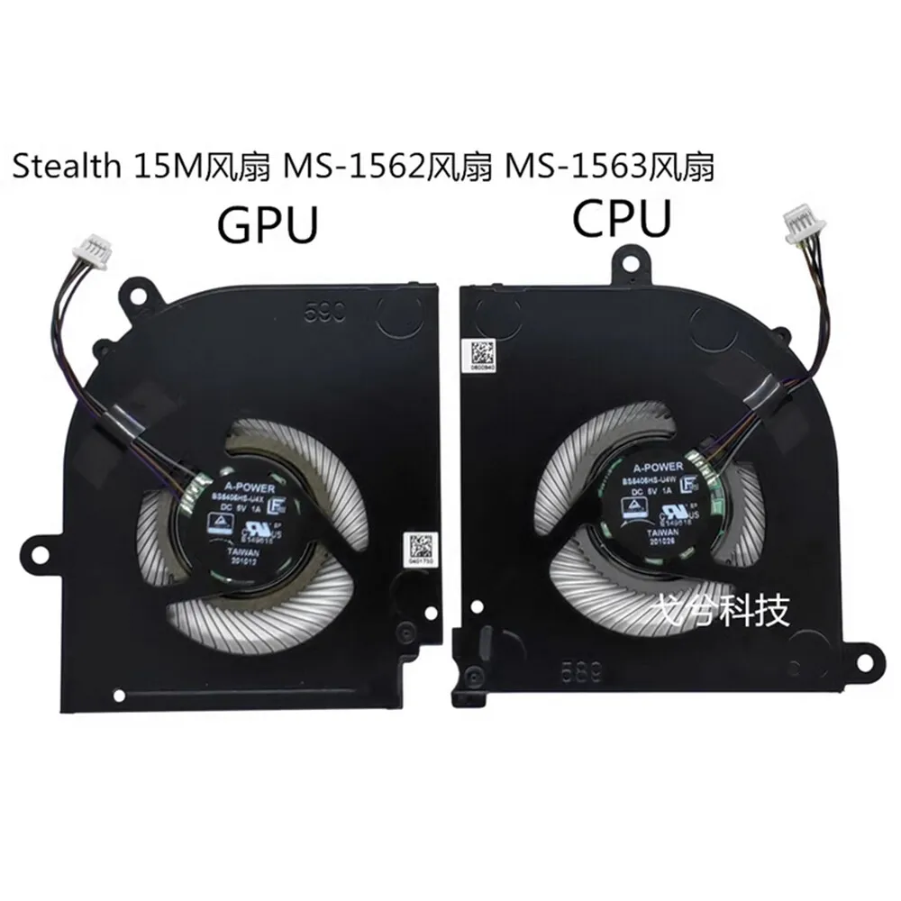 Ventilateur de refroidissement pour ordinateur portable MSI Stealth 15M MS-1562 MS-1563, processeur GPU