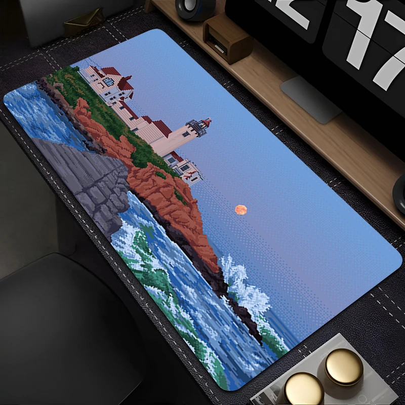 

Mousepad Laptop HD Mouse Pad Office PC Accessories Keyboard Pad Rubber Cup Mat Soft Mouse Mat Pixel Art Landscape Large Desk Mat