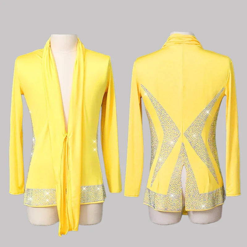 2026 Mens Latin Dancewear Men Performance Tops Dance Clothes Prom Sport Costume Practice Wear Evening Outfit Plus Size Customize