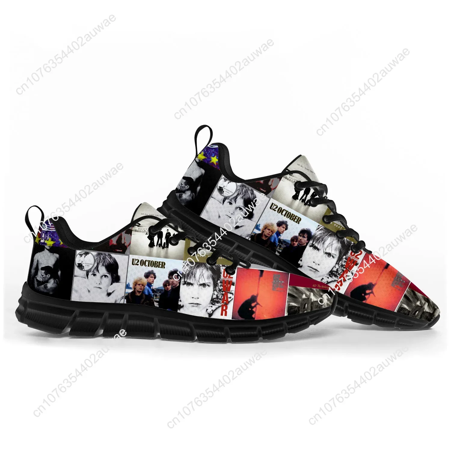 U2 Rock Band Punk Chaussures de sport pour hommes et femmes, Baskets décontractées pour enfants, Chaussures de couple personnalisées, Adolescent, Enfants, Haute qualité, Mode