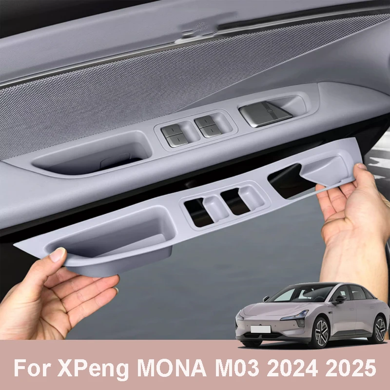 

For XPeng MONA M03 2024 2025 Car Lifting Panel Silicone Protective Pad Door Handle Storage Box Interior Accessories