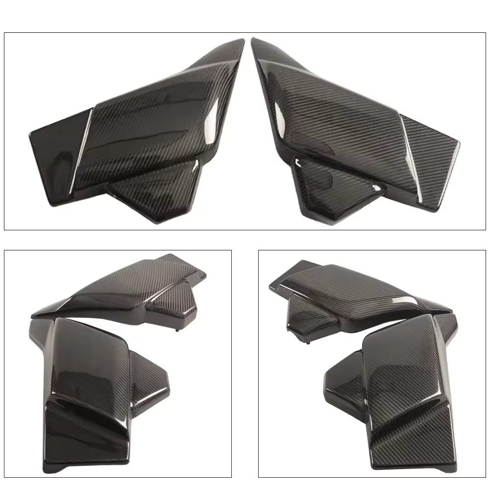 3K Twill glänzende Kohlefaser-Batterieabdeckung mit diagonalem Streifenglanz, kompatibel mit 2023–2025 für Harley Road Glide CVO Cubic