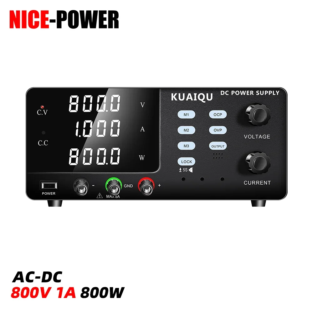 

TLF NICE-POWER R-SPS8001SR 800W 600V 400V Adjustable DC High Power Supply 800V 1A with Memory OCP/OVP for Solar Energy System Te