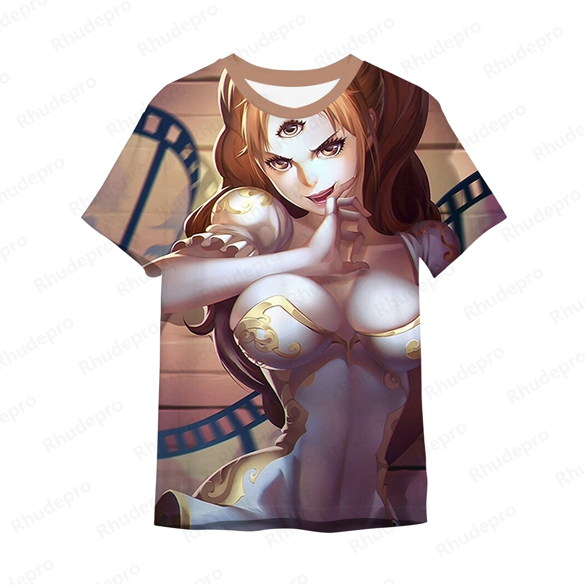 Camiseta japonesa de manga curta de anime masculina, camiseta estampada Luffy, 3D, One Piece, Harajuku, tops e camisetas, roupas engraçadas