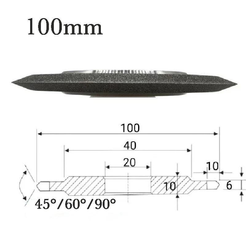 Imagem -04 - Duplo Bevel Sdc Tungsten Drill Sharpener Disc Diamante Rebolo Carbide Metal Aço de Corte de Pedra 100 mm 125 mm 150 mm