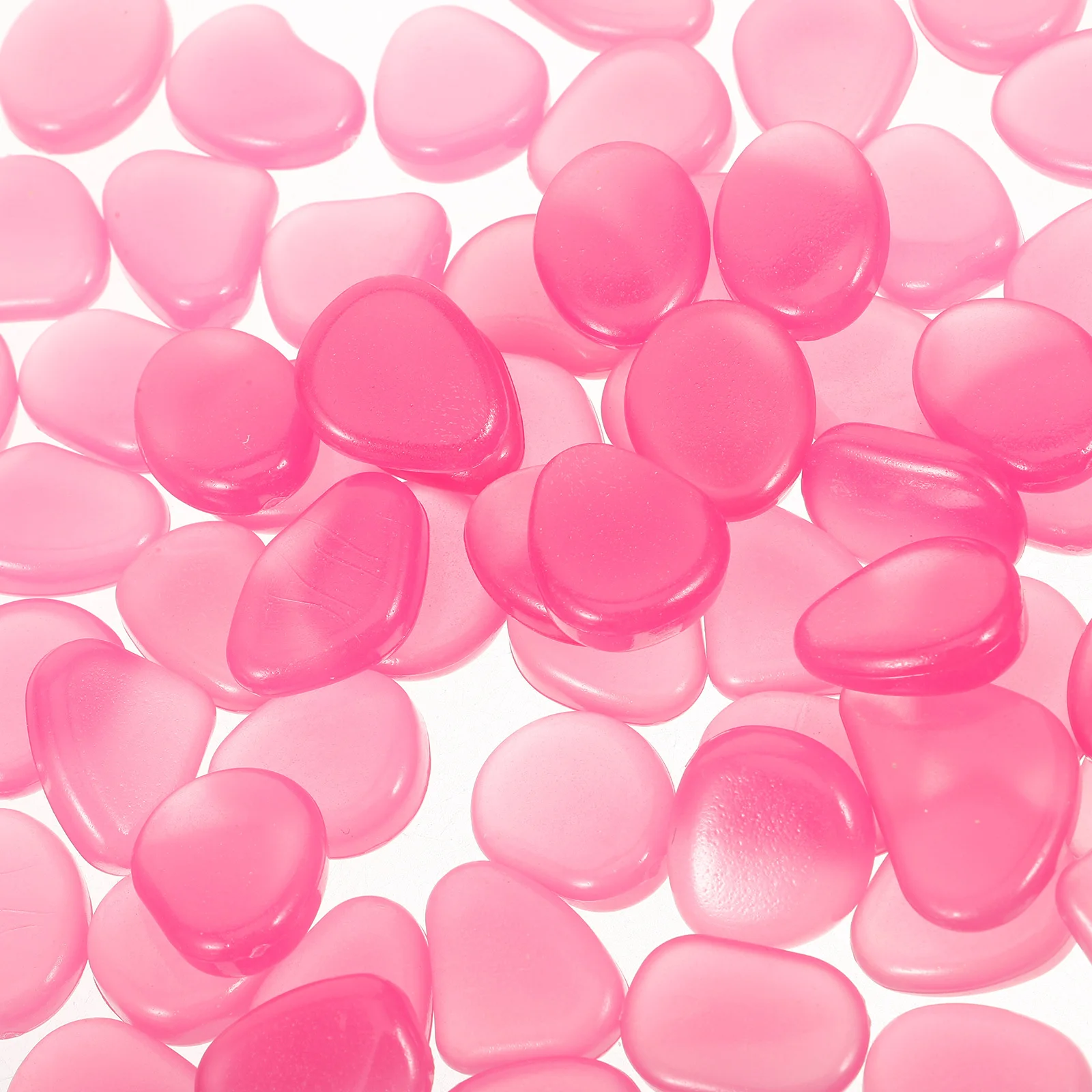 

100pcs Night Glow Decorative Stones For Aquarium Fish Tank Gravel Multi-Function Pond Garden Decoration Glow In The Dark Rocks