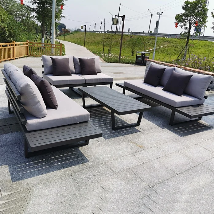 

for Lounge Bistro Set Patio Furniture Luxurious Durable Outdoor Garden Sofa Set Metal Aluminum Garden Outdoor Furniture Set