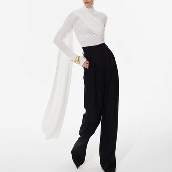 Kelly Draped Turtleneck Top