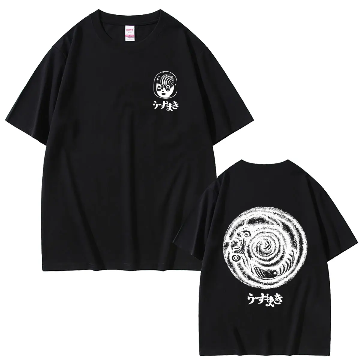 Anime Junji Ito Spirale Uzumaki Kirie Goshima T-shirt Men Women Horror Manga Oversized Crewneck T Shirts Unisex Y2k Streetwear