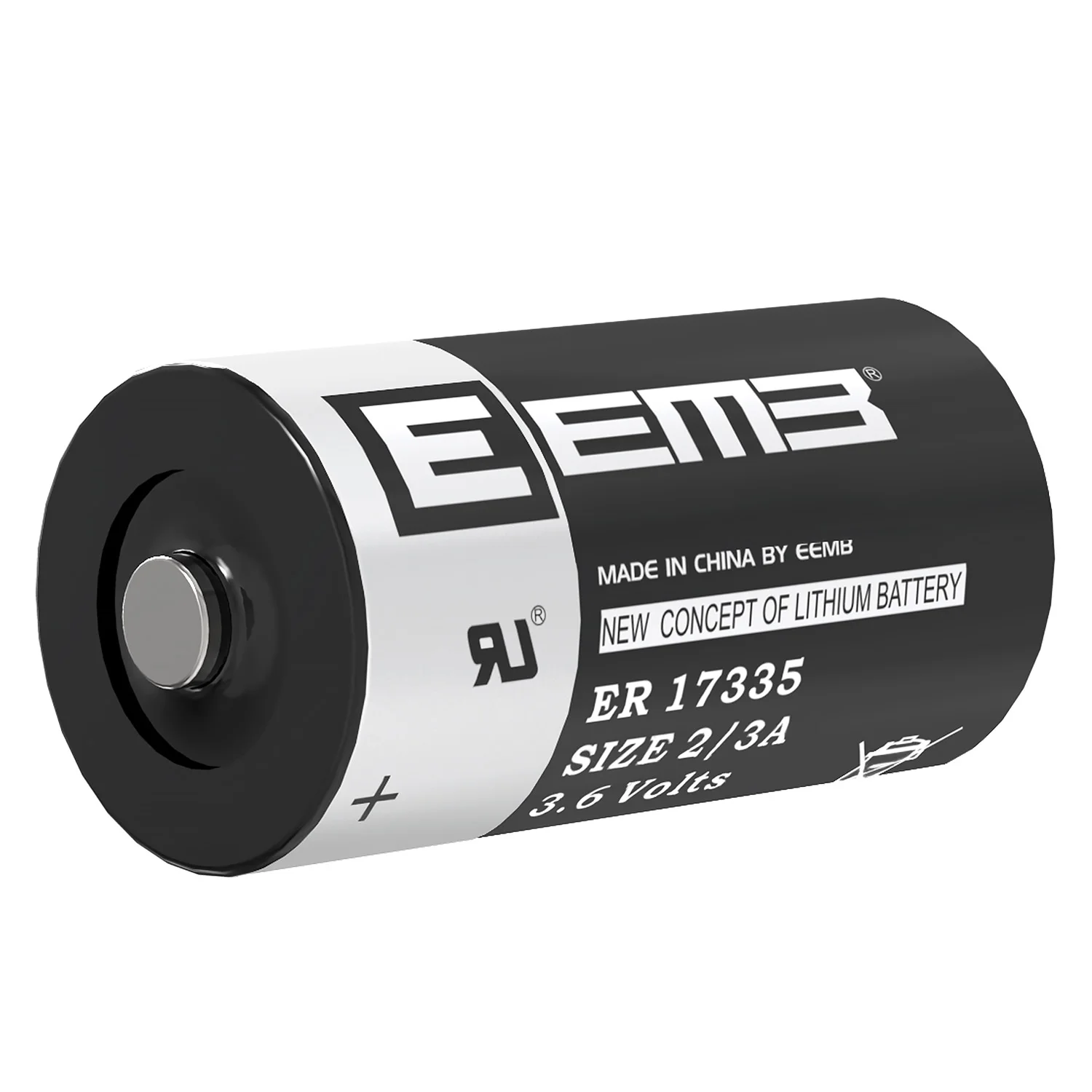 

50PCS EEMB 17335 3.6V battery 2/3A size 9000mAh lithium cell Non rechargeable
