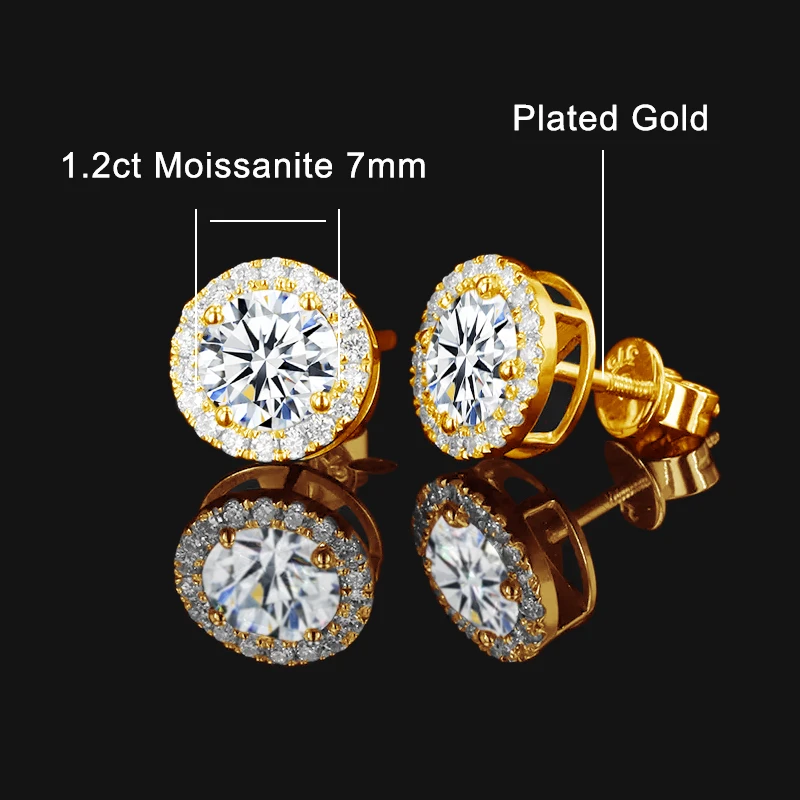 Na moda moissanite brincos para mulheres 925 brincos de prata esterlina moda casamento laboratório criado presentes de diamante jóias finas