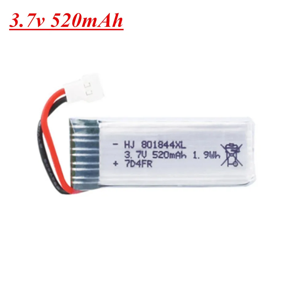 hubsan lipo 1s 3.7v 520mah battery c rating for H107P 801844 3.7V 25c Battery + USB Charger Set for H107P RC Camera Drone Accessories flavor: pink-lemonade