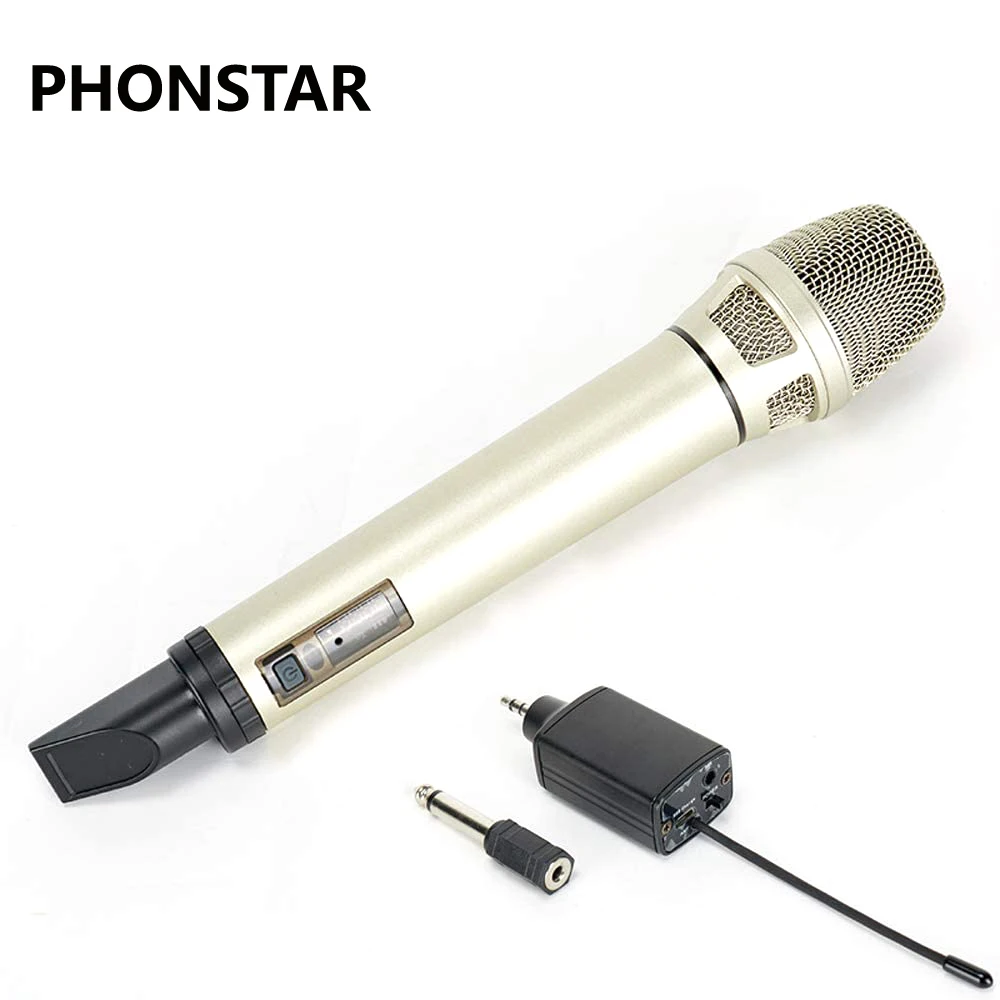 

FWM102 Wireless Microphone Handheld UHF Microphone adjustable Frequency Wireless Microphone for home church wedding microphone