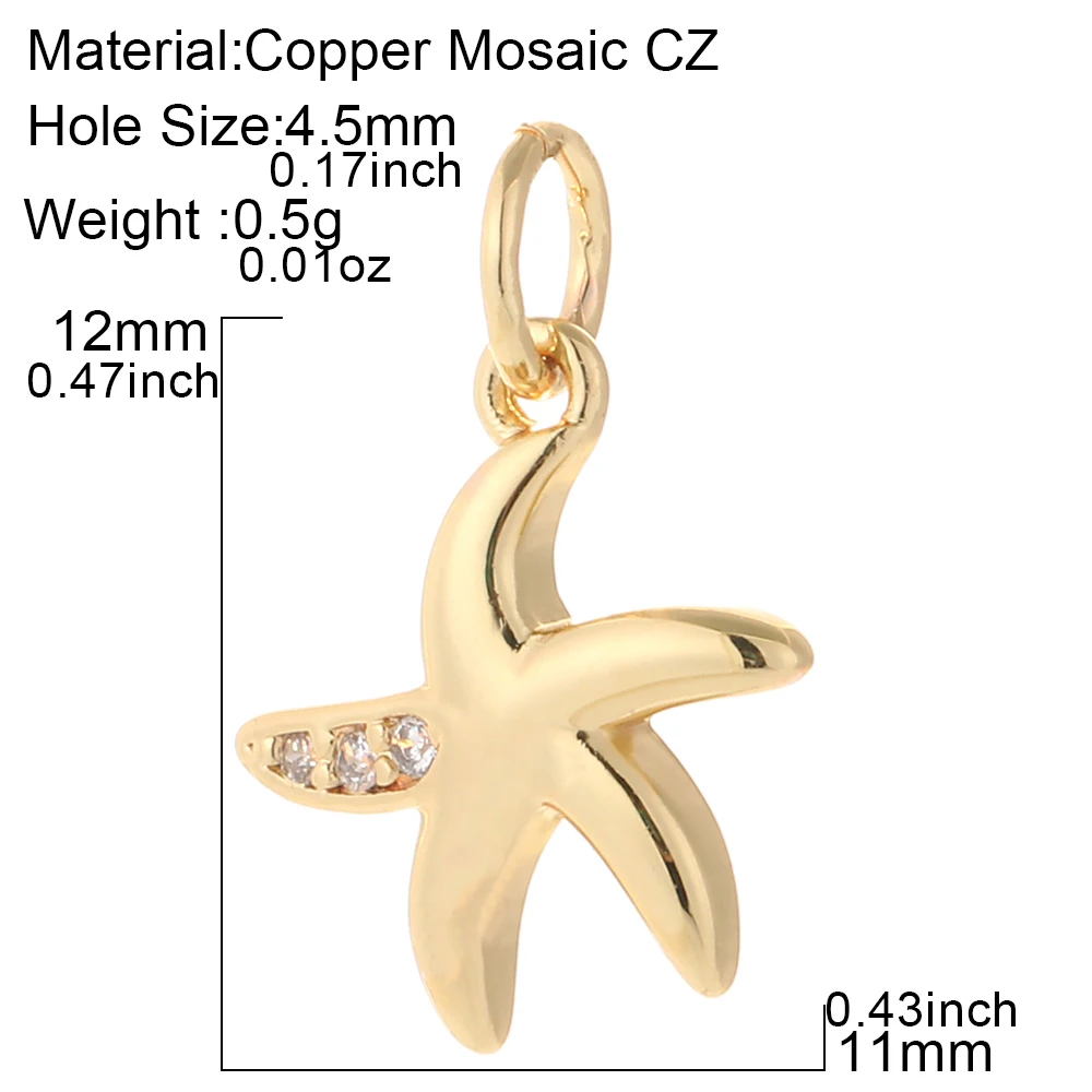 Starfish Shells Charm Jewelry DIY Accessories