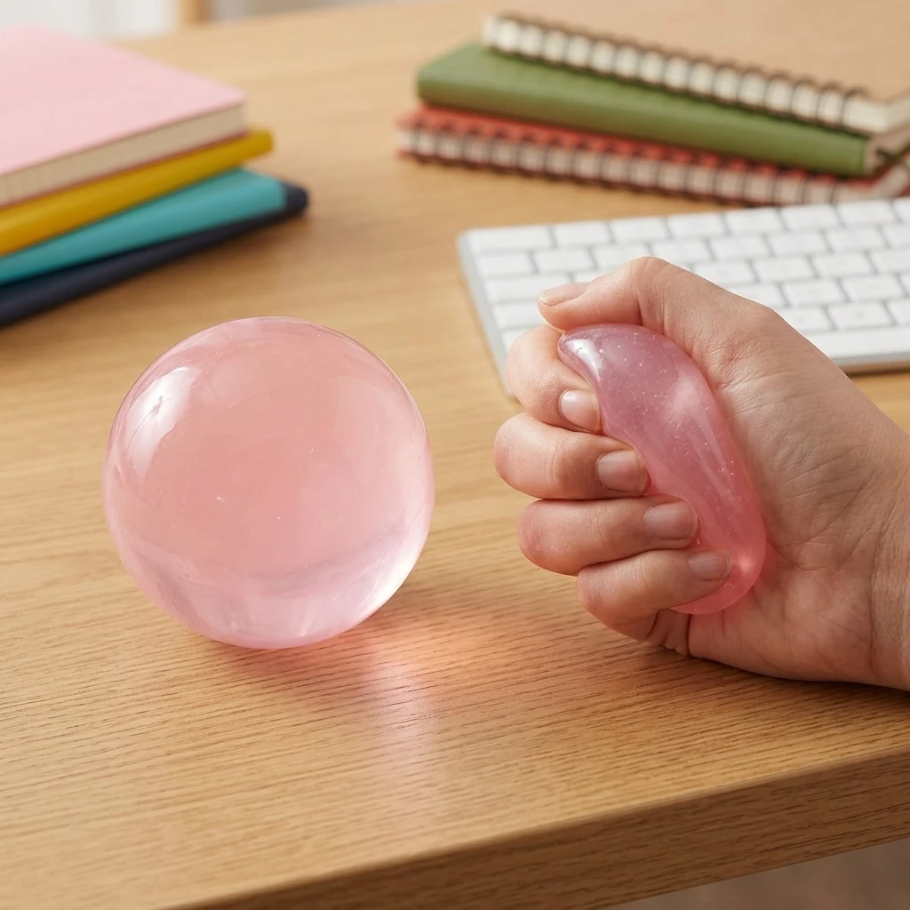 Squeeze Toy Stress Relief Stress Ball for Office Home Focus Training Washable Silicone Fidget Tool Adults Kids Durable