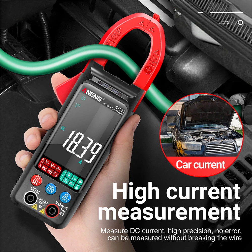 ANENG ST211 / ST212 Multifunction Multimeter With LED Display High Precision NCV Voltage Current Ohmmeter Clamp Multimeter