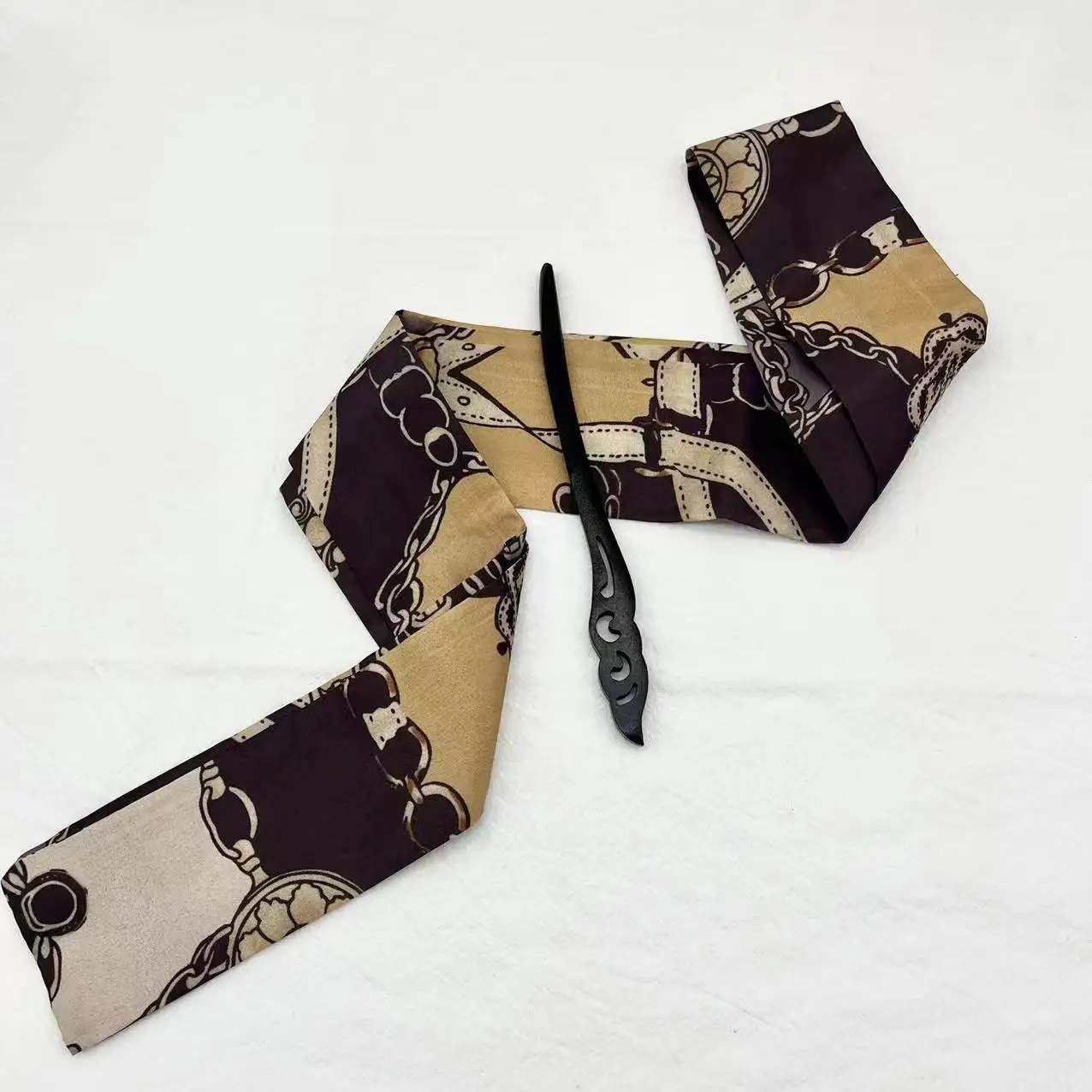 Mil caracteres hairpin fita bandana estilo chinês arco feminino hanfu headwear acessórios para o cabelo hairpin h2