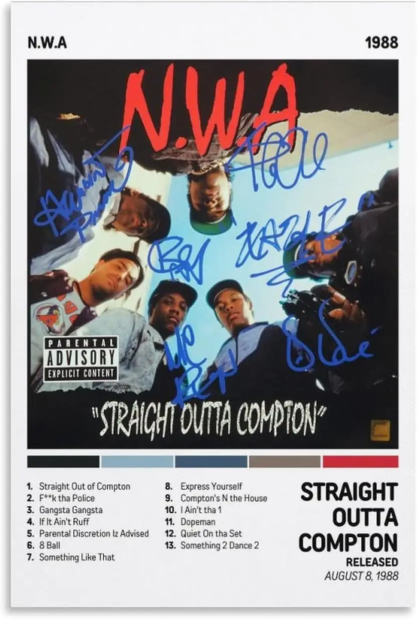 Straight Outta Compton N.W.A Canvas Poster Bedroom Decoration Landscape Office Valentine's Birthday Gift Unframe-style12x18i