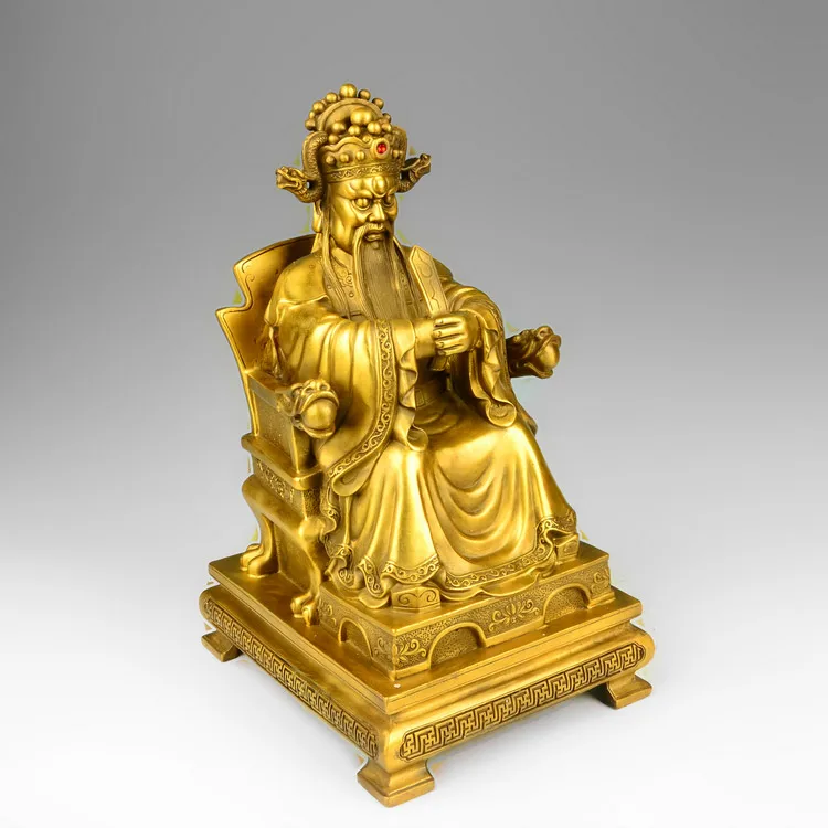 عالية الجودة مكتب حماية المنزل تعويذة رسم المال التنين الملك الله فنغ شوي طرد الروح الشريرة تمثال نحاسي