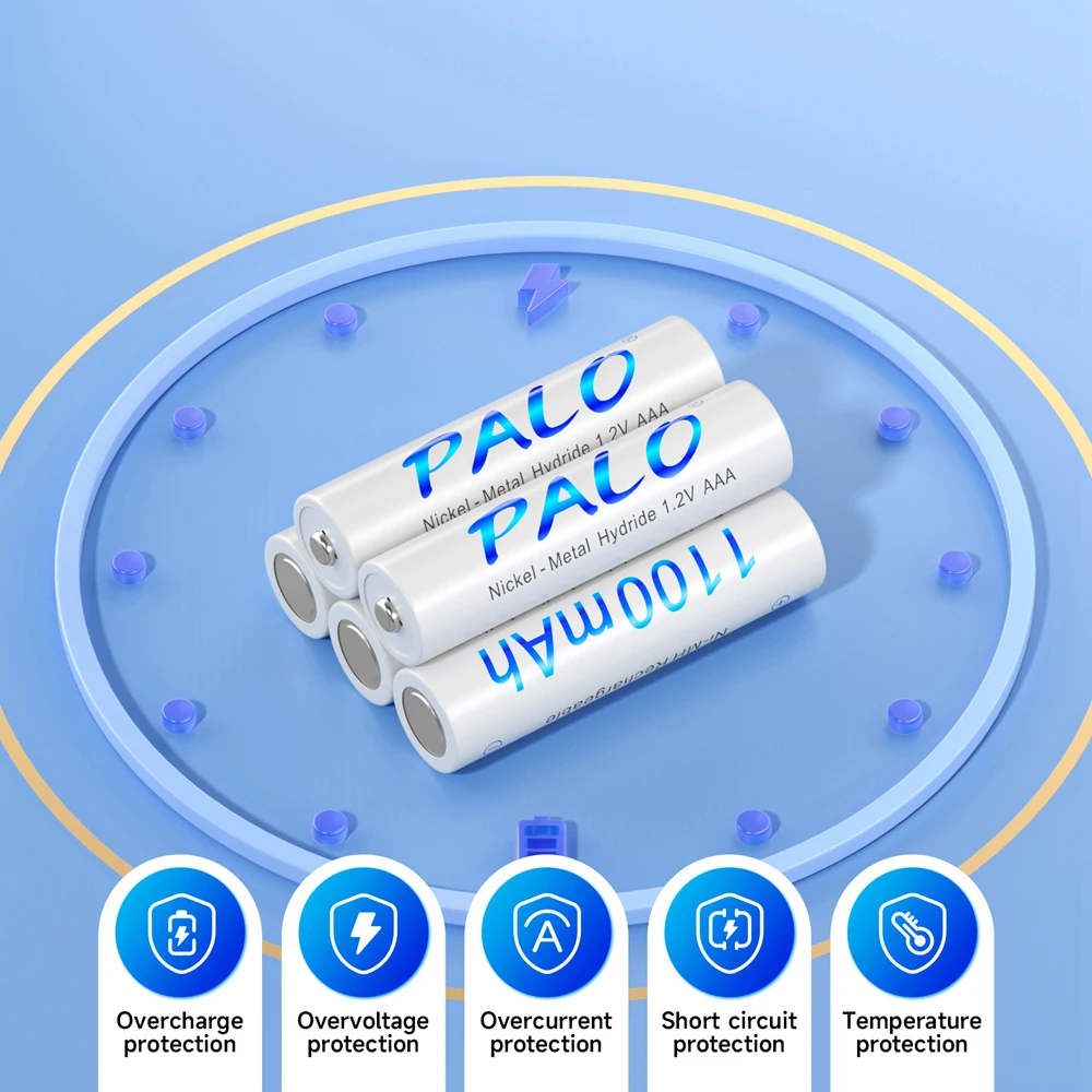 NI-MH 충전식 AAA 배터리, AAA 3A ni mh nimh 1.2V, 1.2 볼트, 오리지널 고용량 전류 배터리, 1100mAh, 2-16 개