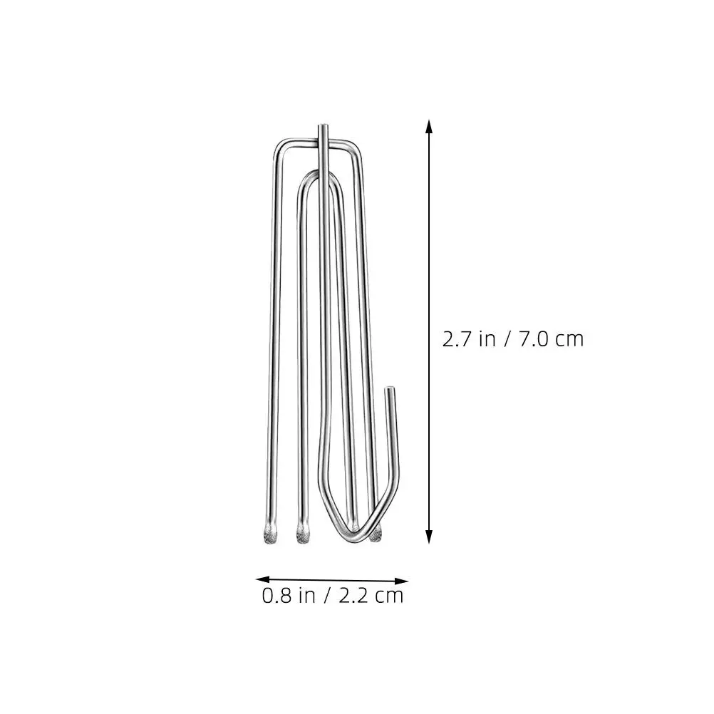 60Pcs Pleat Hooks Tiebacks Hooks For Home Decor Four Claw Curtain Stainless Steel Pleated Hanging Modern Elegant