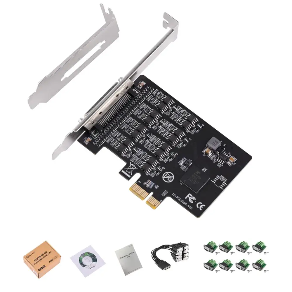 Imagem -05 - Iocrest Pci Express Portas de Alta Velocidade Rs422 Rs485 Multi Série Pcie x1 Industrial i o Cartão com Suporte de Perfil Baixo