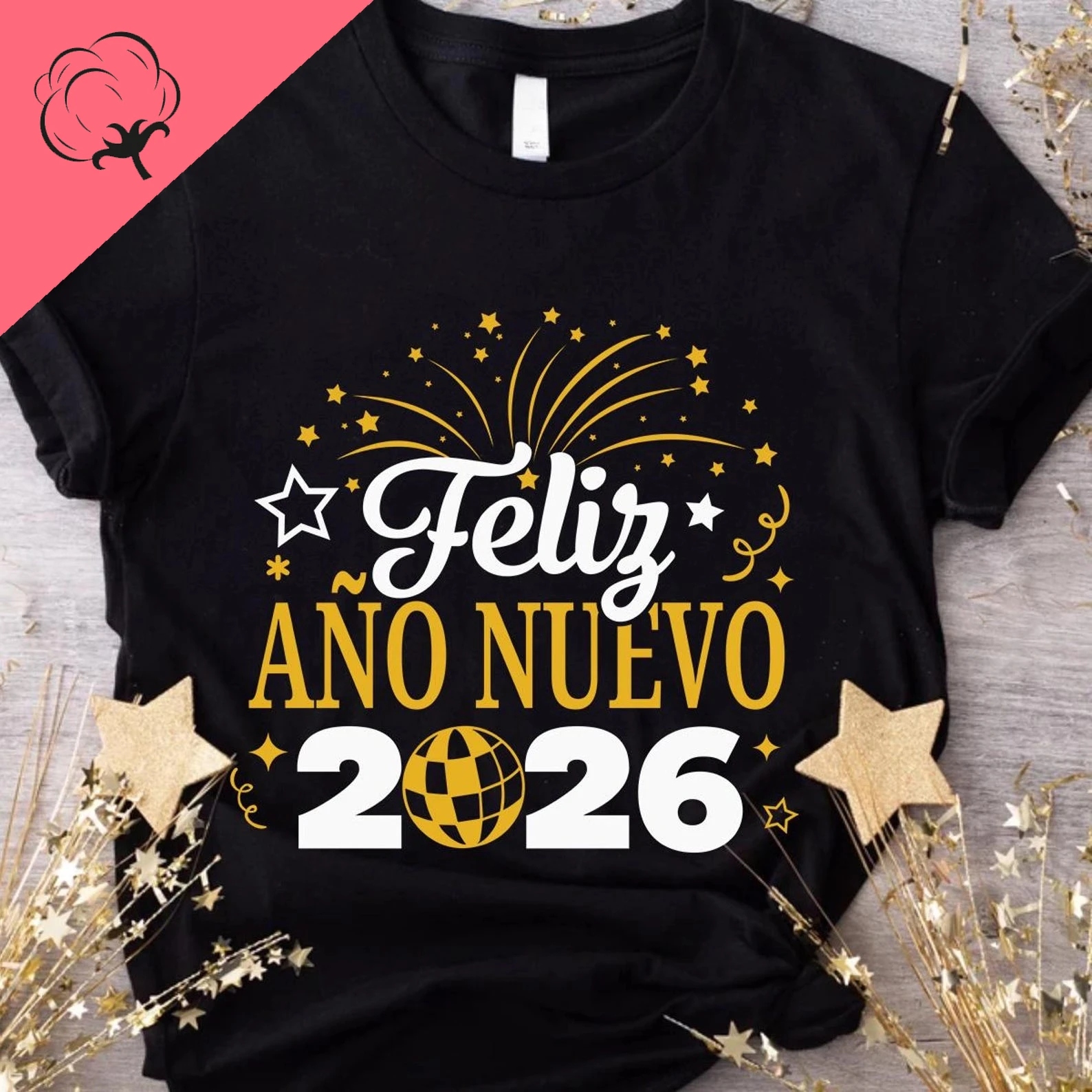 Merry Christmas! Happy Christmas 2026 New Year Letters New Year Couple Party Short-sleeved T-shirts for Men and Women Cotton T