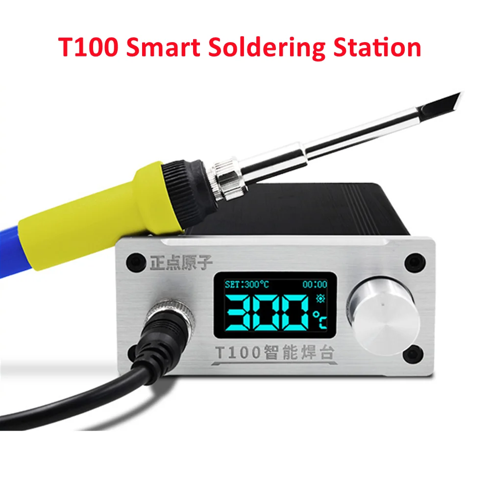 T100 Intelligent Soldering Station - Adjustable, Constant Temperature Control, Digital Display, Ideal for Phone Repair