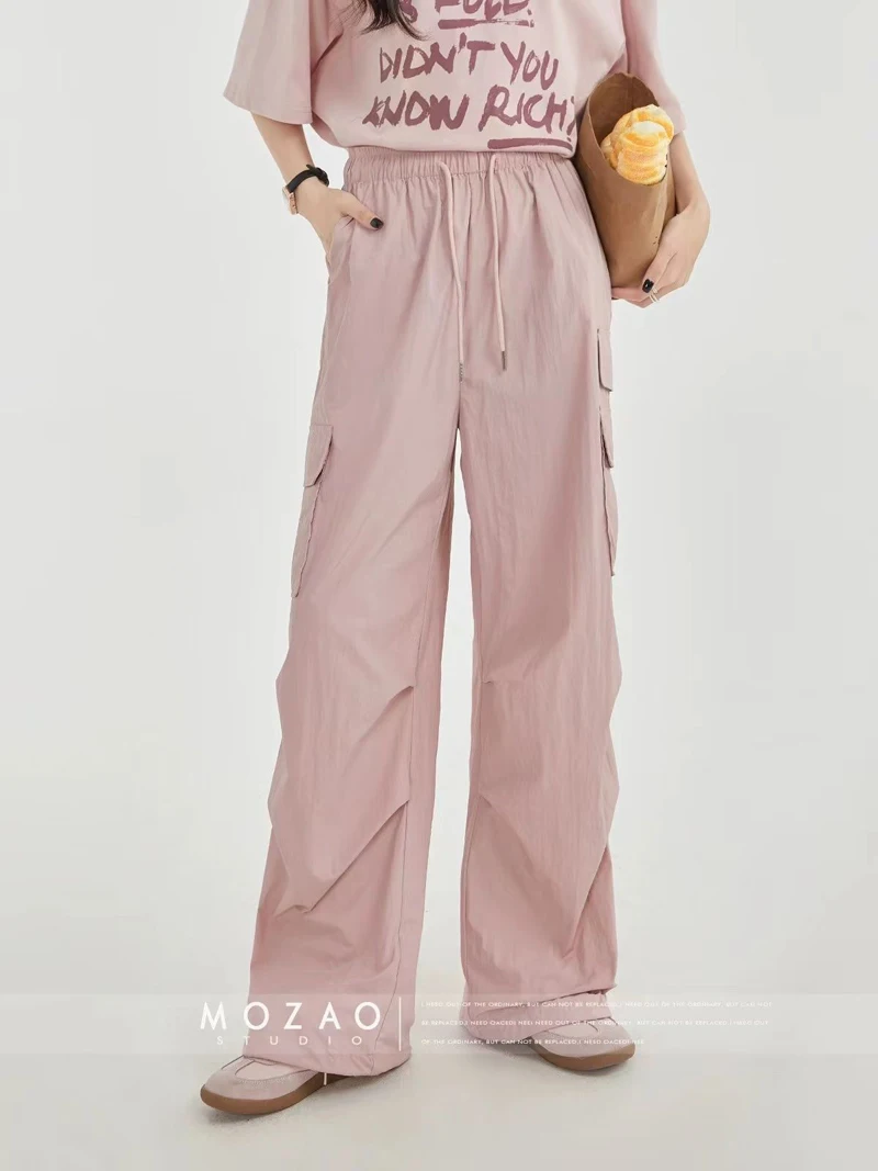 Cargohose für Damen und Mädchen, Winter, Nylon, mit Fleece gefüttert, gepolstert, beliebt, winddicht, Anti-Kälte, warm, Streetwear, Highstreet