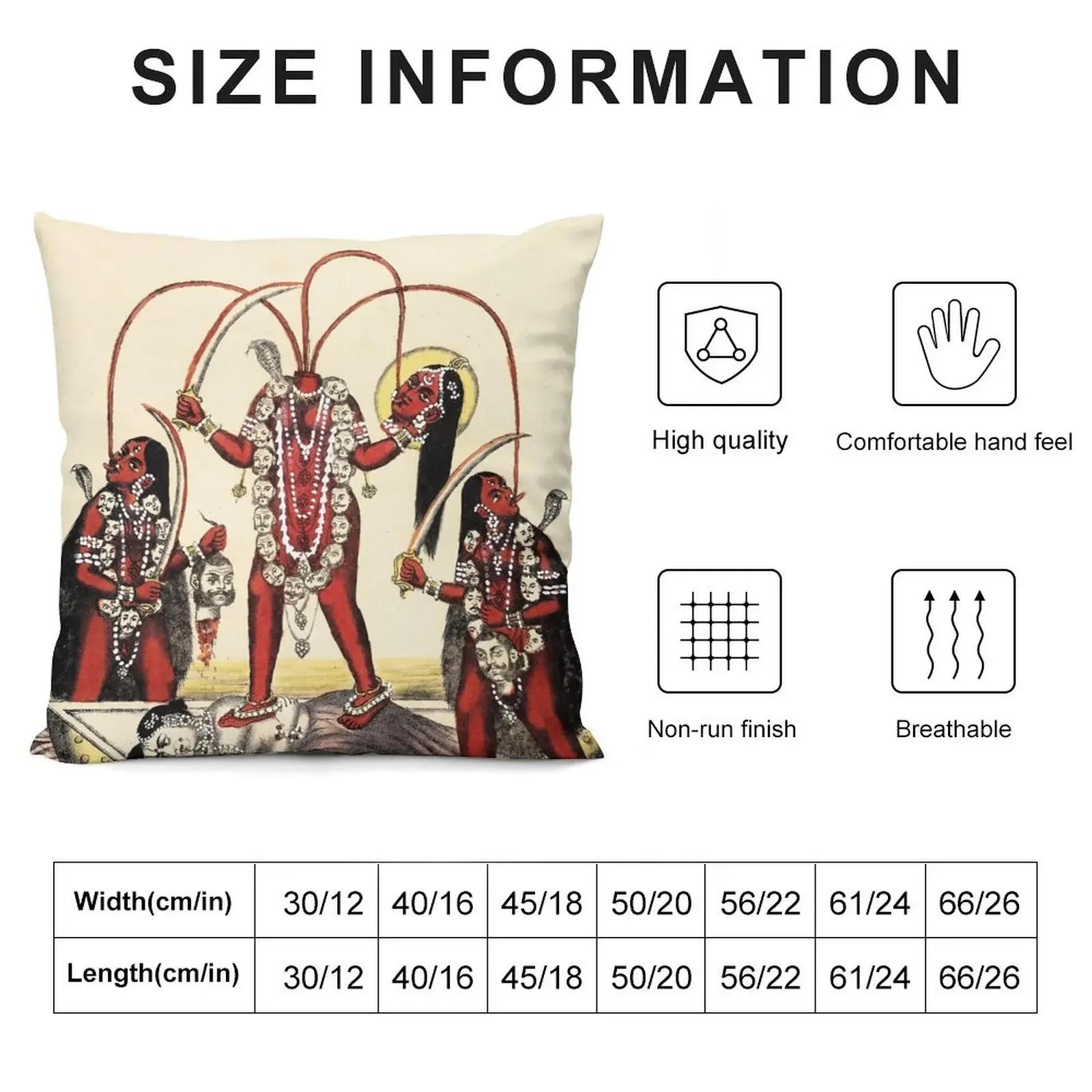 Chinnamasta Shiva Kali Goddess Deities Throw Pillow Pillowcase christmas decorations 2025 pillow