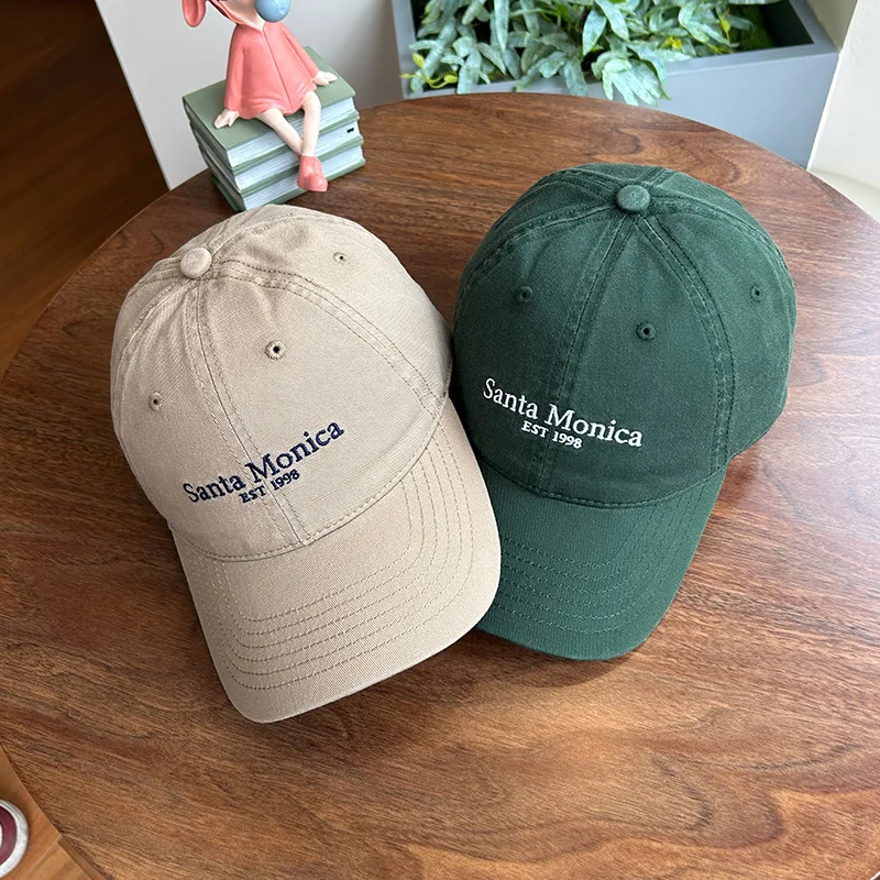 1pc INS Style Letter Embroidered Baseball Caps for Women Face Smaller Sun Protection Korean Version Hip Hop Hat Sun Hat Couples
