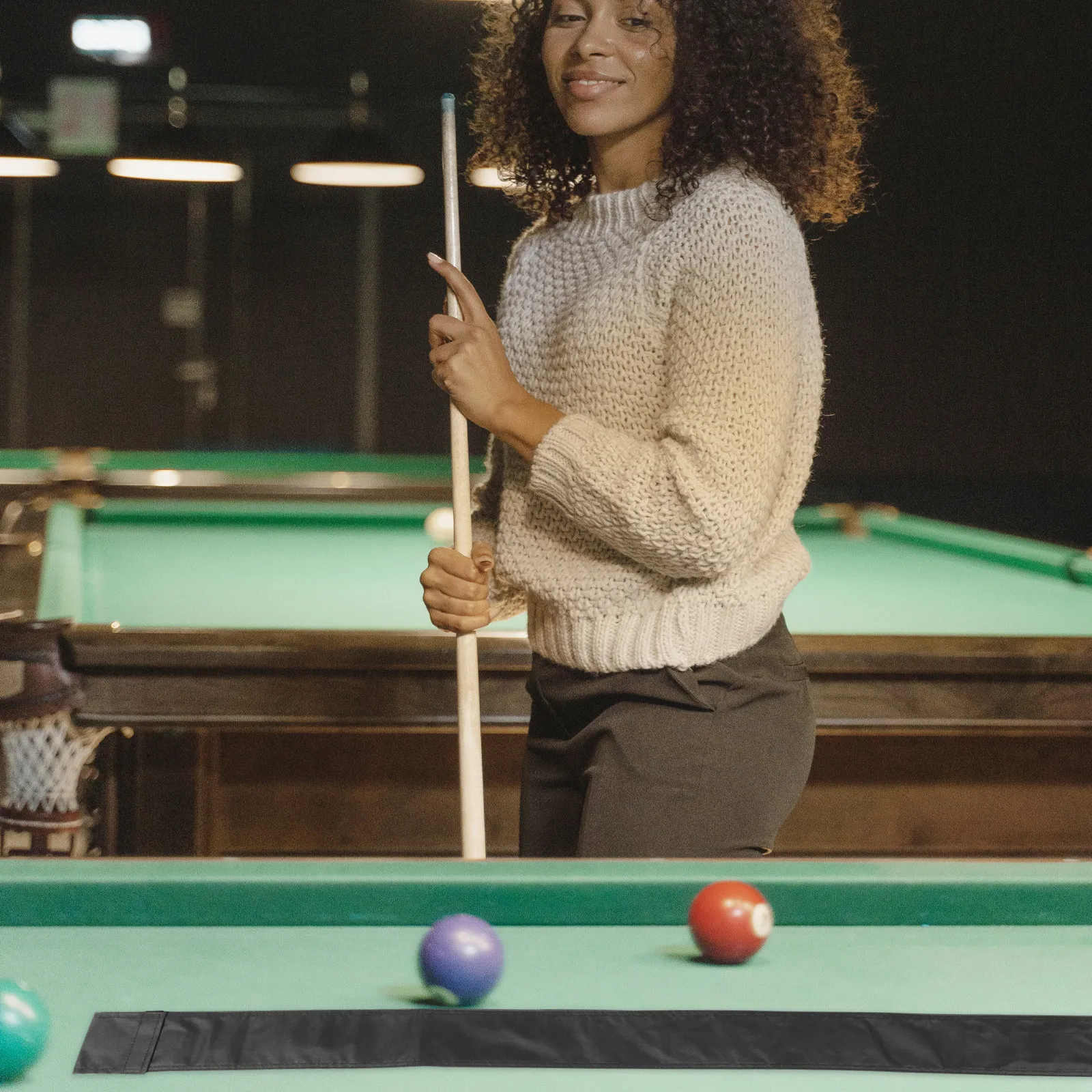 

Nylon Billiard Cue Bag Portable Pool Stick Pouch Wear-Resist Cue Storage Organizer Adjustable Shoulder Strap Pool Stick Bag