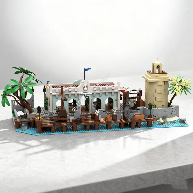 

4107pcs MOC Puerto Santa Maria Dockside Piratesed Model Building Christmas Gift Blocks Construction DIY Toy Education Brick Kids