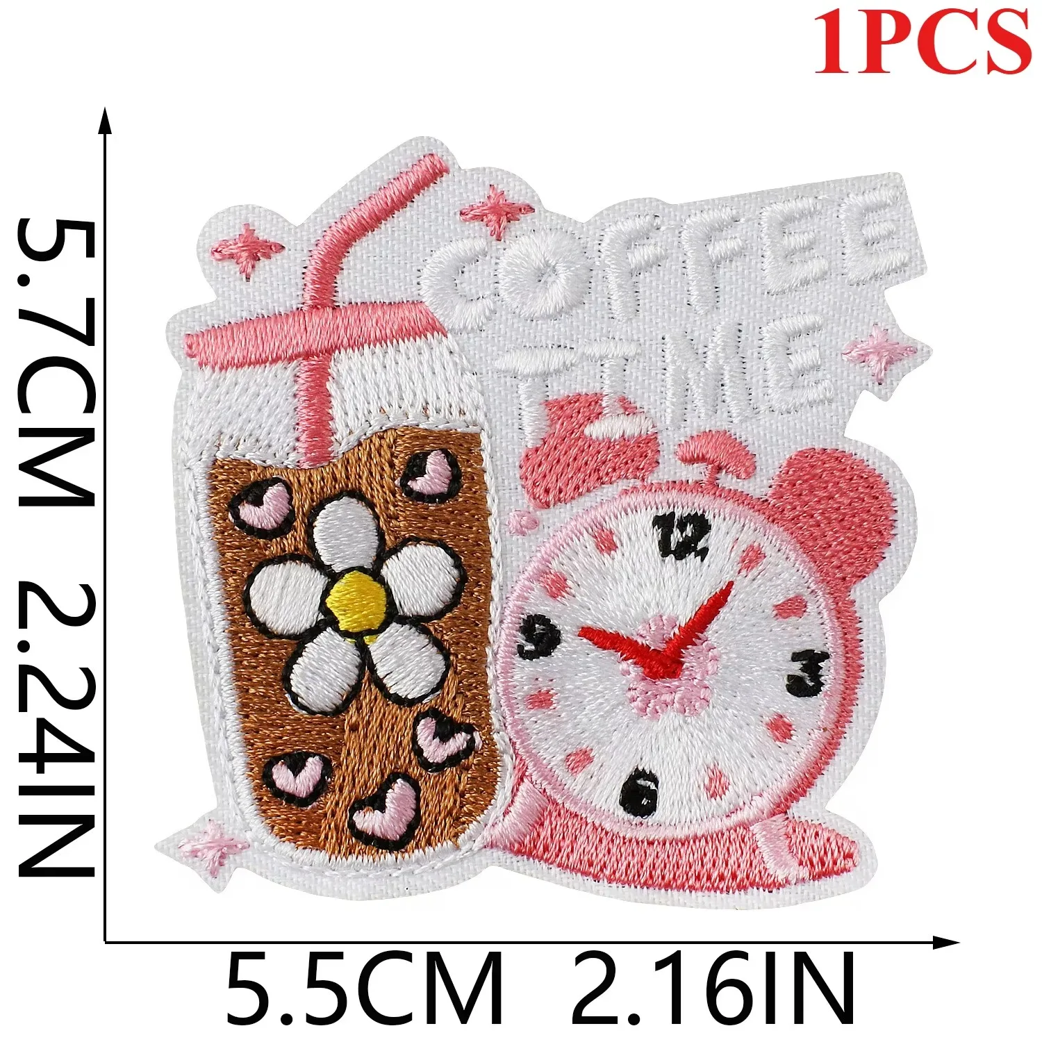 1Pcs Cute Bookworm Reading Embroidered Applique, Iron on Bear Cat Book Coffee Patch for DIY Jackets Bags Decoration
