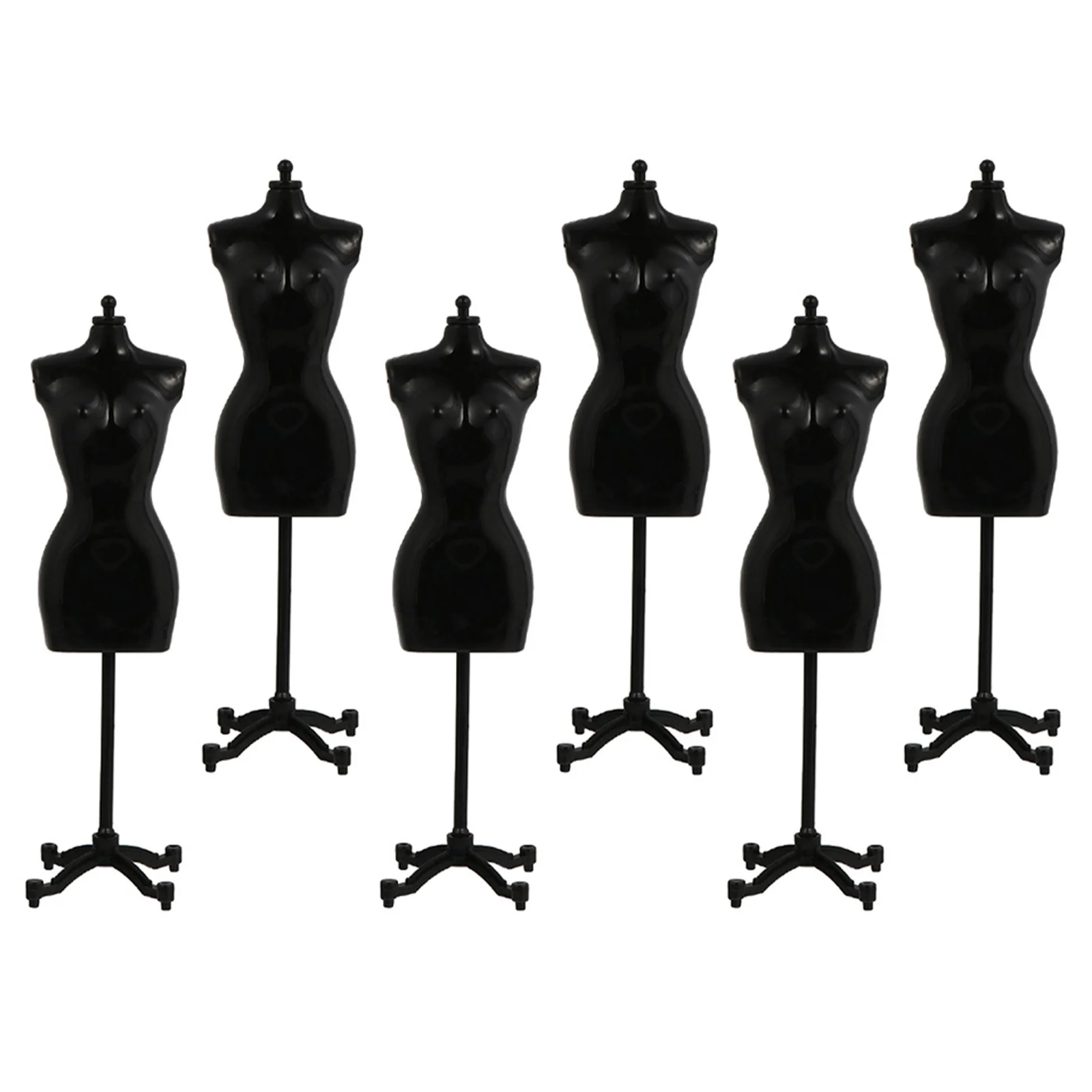 

6Pcs Mini Clothing Stands Plastic Dress Supports Strong Base Display for Collectors Long-Lasting Display Stand Mannequin