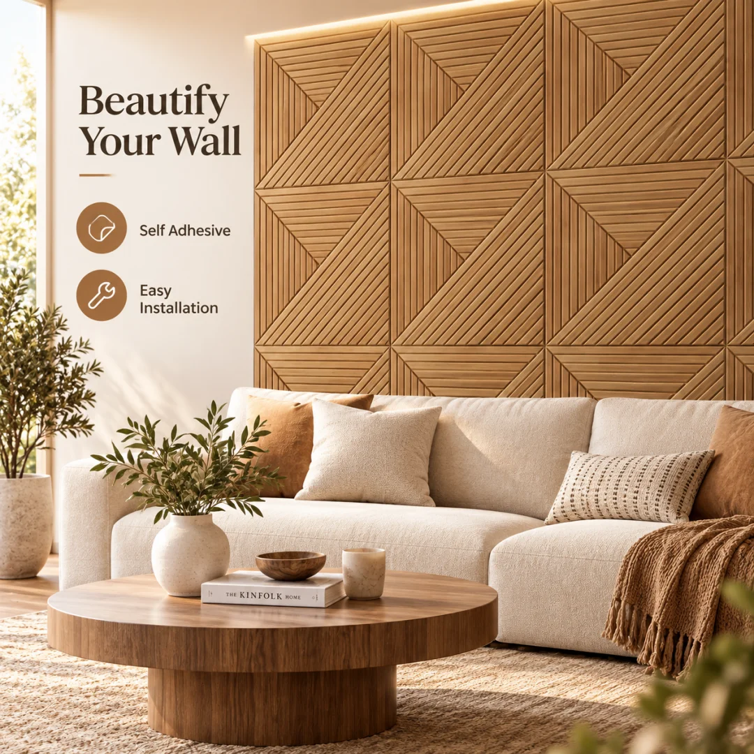 1/3pcs 30x30cm 3D Wood Grain Polyester Fiber Acoustic Panels | Decorative Grid Wall Stickers for Noise Reduction & Sound Absorpt