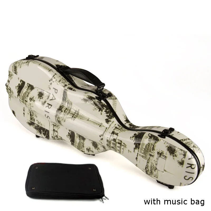 Multicolor With Bag 4/4 Violin Case 3/4 1/2 1/4 Carbon Fiber Violin Box Double Shoulder Strap Spectral Bag Lock