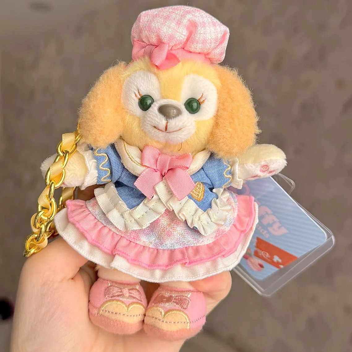 ديزني كوكان فستان الفصول الدراسية الصغيرة دمية المفاتيح الشوكولاته Linabell ملابس فتاة على ظهره سستة تزيين مُثبت هدية