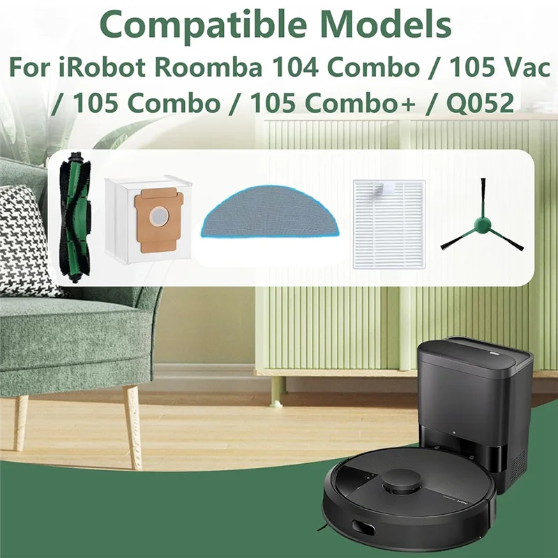 N95R For 3Irobot Roomba 104 Combo/105 Vac/105 Combo/105 Combo+ /Q052 Sweeping Machine 17 Pcs Accessories Kit
