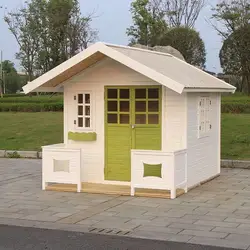 Fixed anticorrosive wood cottage villa B & B Solid wood outdoor children's assembly Moving wood can be easy to live in small 050
