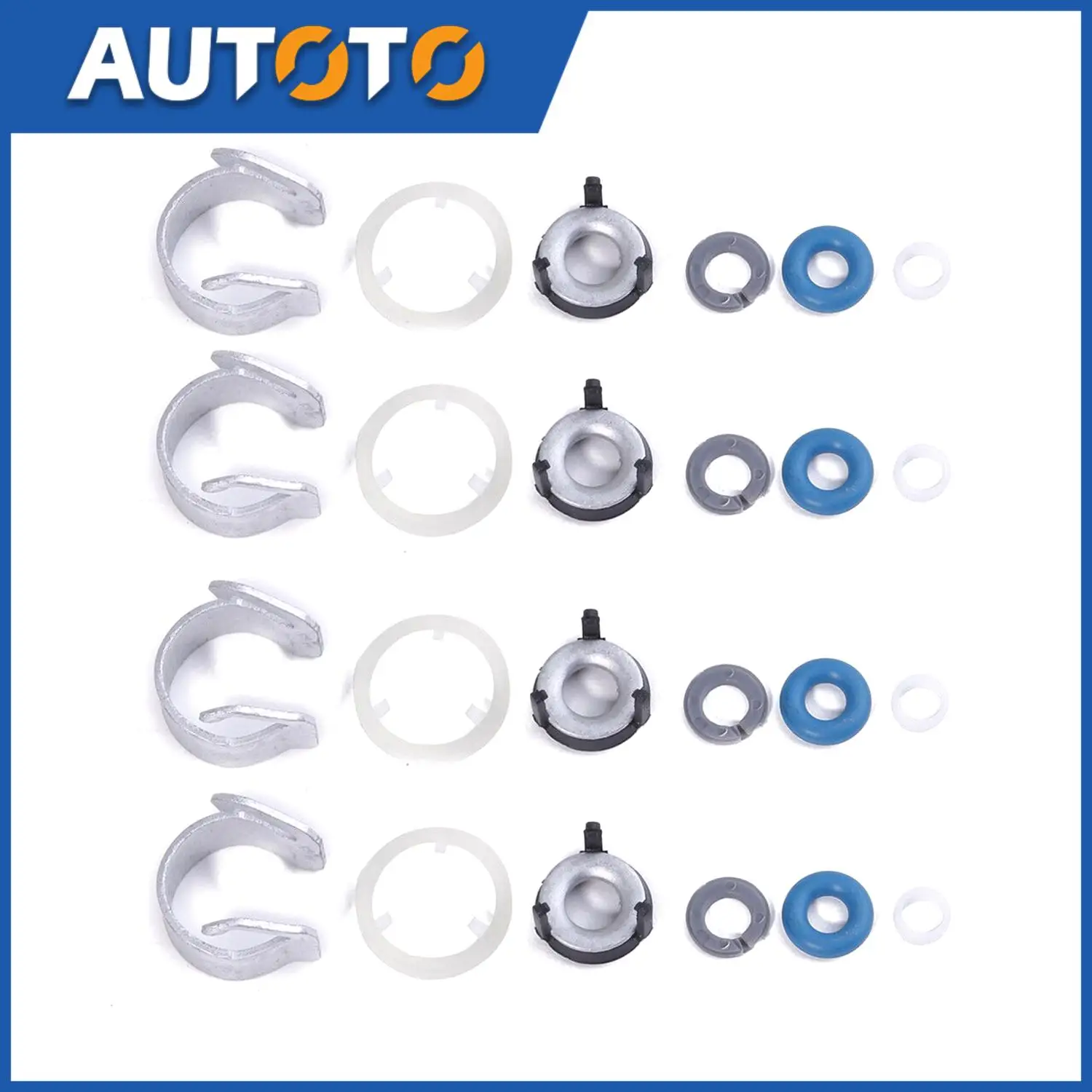 4x Fuel Injector O-ring Seals Kit For Audi A3 A4 Q3 Q5 VW Golf Jetta CC 1.8T 2.0T OE#06H998907A 06J998907A 06J998907B 06J998907D