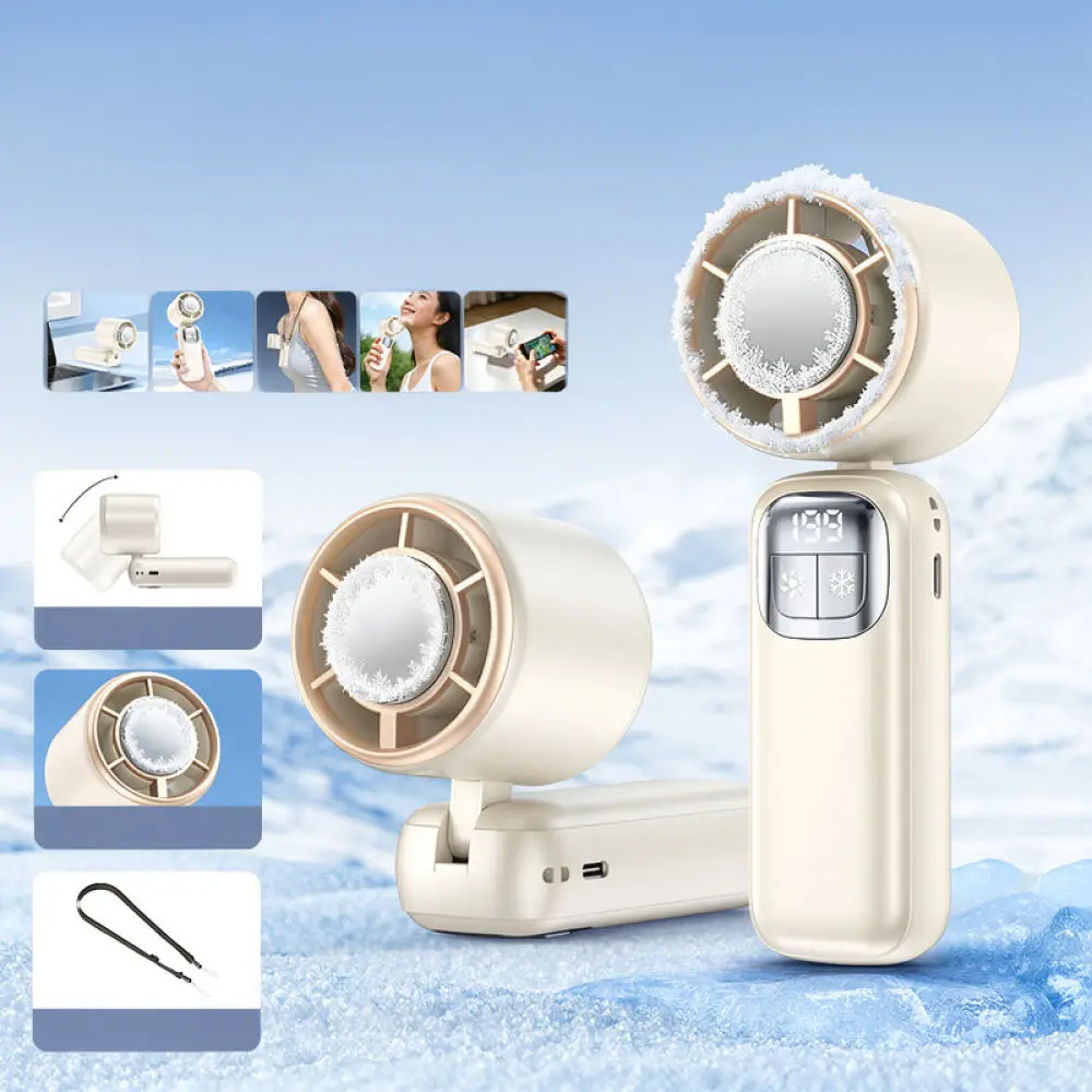 Mini Handheld Fan Semiconductor Cooling Foldable Pocket Cooler For Kobins Summer Outdoor Travel Quiet USB Powered Air Fan