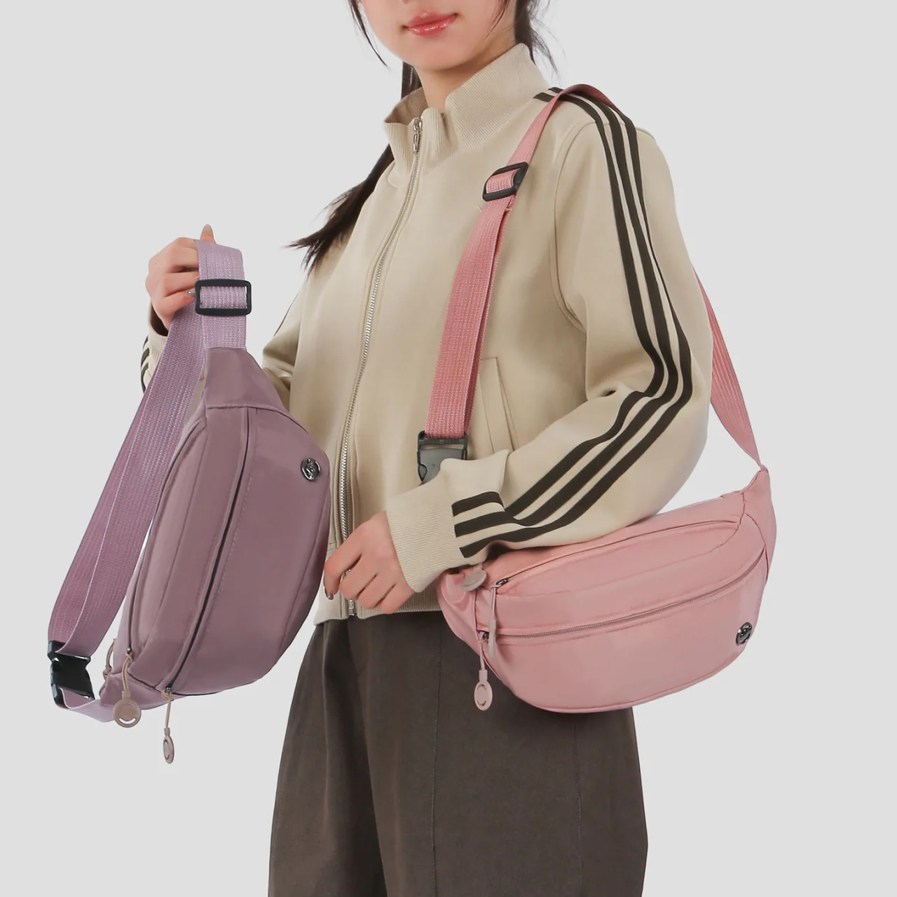 Chest Bag Simple Fashion Sports Waist Pack Large Capacity Versatile Casual Shoulder Bag Commute Multi-compartment Crossbody Bag