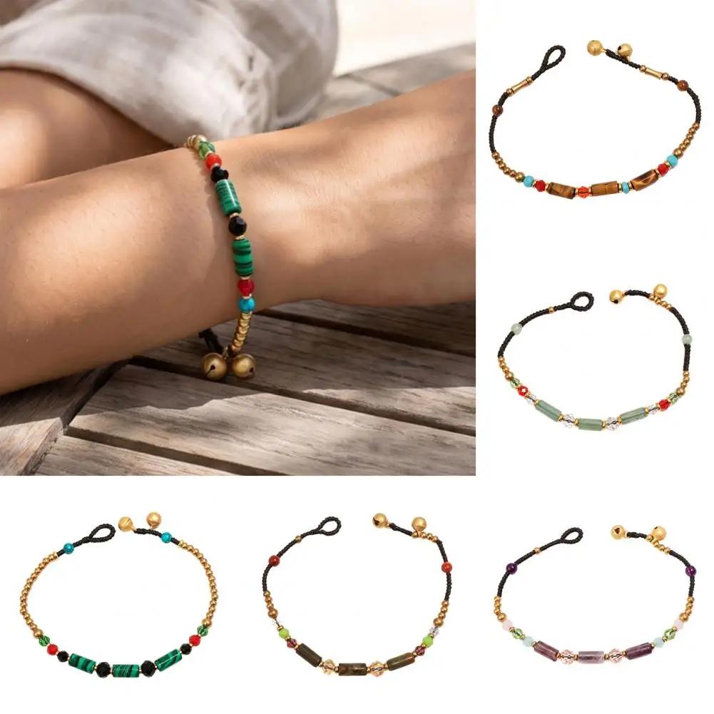 Women Handmade Ethnic Bohemian Bracelet Bamboo Bead Stackable Bangle Boho Summer Tropical Beach Vintage Accessories