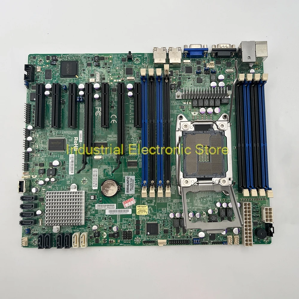 For Supermicro LGA2011 E5-2600/1600 V1/V2 Family ECC DDR3 PCI-E 3.0 Dual Port GbE LAN SATA3 IPMI 2.0 Motherboard X9SRL-F