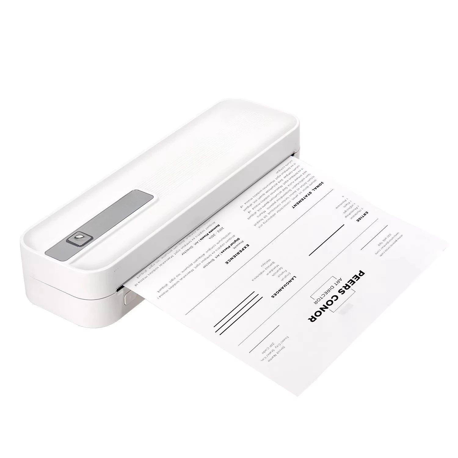 2600mah Battery Rechargeable Inkless for Student Home Work ECO-Friendly A4 Size Thermal Paper Portable Printer