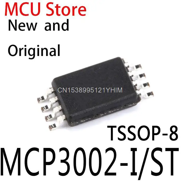 MCP3002-IST TSSOP-8 MCP3002 2-Channel Single ADC SAR 200ksps 10-Bit Serial Automotive 8-Pin TSSOP Tube IC MCP3002-I/ST