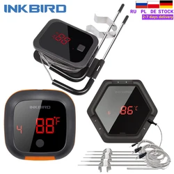 INKBIRD IBT 2X 4XS 6XS 3 Types Food Cooking Bluetooth Wireless BBQ Thermometer Probes Timer For Oven Meat Grill Free App Control